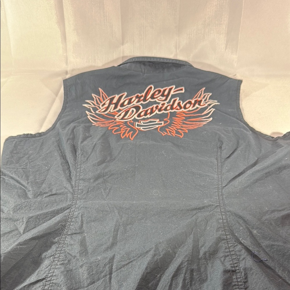Harley-Davidson ladies Dark button down shirt with Vibrant Logo